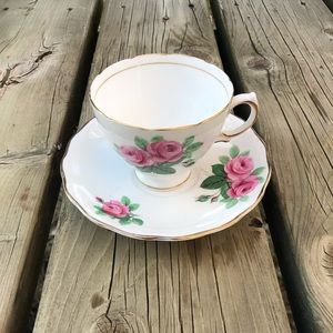 2 for $12 Royal Vale Pink Rose Cup and Saucer